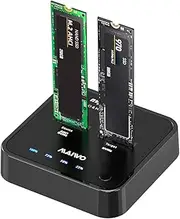 MAIWO M.2 PCIe NVMe 2bay Hard Drive Docking Station Duplicator,NVMe to USB C Adapter,2*2TB Support M.2 NVMe SSD MAX 10Gbps Read&Write&Clone,2242/2260/2280/22110 (M.2 NVME/AHCI)