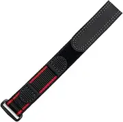 [FANGFANG] TRUSTTWO Sports Waterproof Nylon Strap Quick Release Strap Suitable Compatible with Luminox Seiko Brand Series Belt 18mm 20mm The New (Band Color : Black Red, Band Width : 18mm)