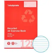 Studymate A4 70gsm 8mm Ruled Recycled Exercise Book 128 Page