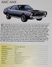 AMC AMX Car Picture Out of Print Spec Article Sheet Wall Art Decor