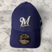 Milwaukee Brewers New Era 39Thirty Stretch Fitted Baseball Cap Size M/L