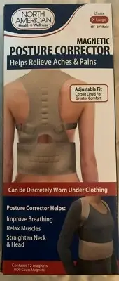Magnetic Posture Corrector Support Brace Adjustabl Shoulder Back support X-LARGE