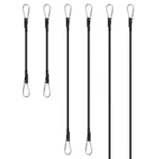 11.8" 23.6" 35.4" Bungee Cords 1 Set Elastic Bungee Rope W Aluminum Hooks Black