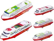 ibasenice Cruise Ship Toy Pull-Back Model Ship Desk Model for Boys and Girls Sliding Toy Develops Cognitive Skills Safe Plastic Random Style