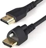 StarTech High Speed HDMI 2.0 4K 60Hz Monitor Cable with Locking Screw, Black, 2 Metre Length