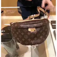 在飛比找蝦皮購物優惠-二手 LV M43644 Bumbag Monogram帆布