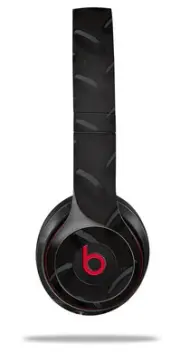 Skin Wrap for Beats Solo Wireless 2 3 4 Diamond Plate Metal 02 Black SKIN ONLY