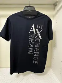 在飛比找Yahoo!奇摩拍賣優惠-美國 Armani Exchange AIX 男款 短袖黑底