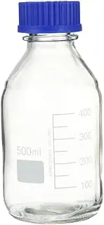 MUSISALY 1Pc Glass Reagent Bottle with Calibration Chemical Sample Container for Education Chemistry Research Lightweight Portable Lab Essential