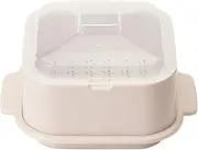 &NE NSS-234-PK Antibacterial Treatment Microwave Steamer Cooking Steamer, Pink