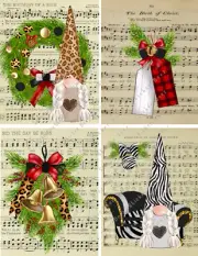 CHEETA CHRISTMAS Collage Sheet Supplies Scrapbook Junk Journal Card Making