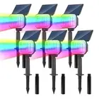 Solar Spot Lights Outdoor, RGB Color Changing Solar Lights Outdoor Waterproof