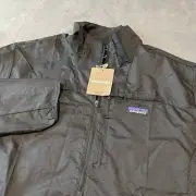 Patagonia Jacket Womens Large Black 1/2 Zip Pull Over Lightweight Ripstop NWT