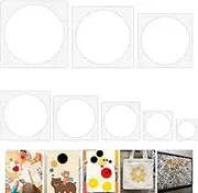 8 Pcs Round Painting Templates, Different Sizes Plastic Circle Templates(8 Sizes), Circle Make Drawing Tools, for Walls Paper Wood Art Projects Home Decoration