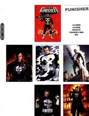 PUNISHER CUSTOM NOVELTY TRADING CARD 6 CARDS SET
