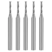 5 Pcs 1/8" Shank 1.5mm x 8mm Carbide Flat Nose End Mill Cutter CNC Router Bits