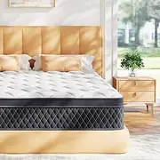 [ELEMUSE] 10 Inch Twin Mattress in a Box, Memory Foam Hybrid Mattress with Individually Pocketed Springs for Isolate Motion, Pressure Relief, CertiPUR-US Certified