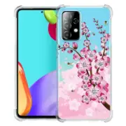 (Cherry and Bees)ShockProof TPU phone case cover(Clear)for Samsung Galaxy A52 5G
