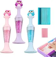 Rhinestone Pen, Rhinestone Art Pen, 3 x Owl Design Flower Pot Art Painting Accessories Kits - Crystal Drill Picker for Children, Teenagers, Girls, Men, Men