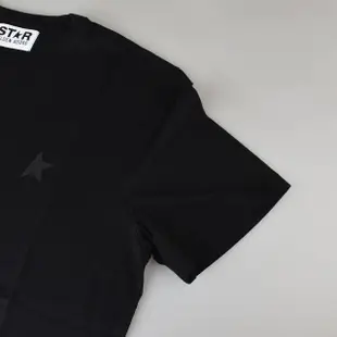 【GOLDEN GOOSE】GOLDEN GOOSE星星LOGO棉質短袖T-Shirt(黑/黑星)