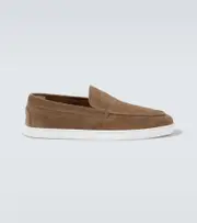 [Christian Louboutin] Christian Louboutin Varsiboat leather slip-on shoes AU 12 brown
