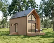 Modern Cabin House, 12' x 20', 512 Sq Ft, Tiny House, Architectural Plans