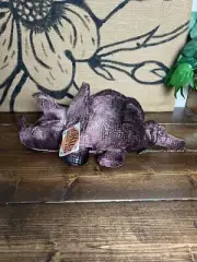 Vintage Russ Berrie Zonies Tyrone The Brown Triceratops Plush Toy