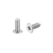 M2 x 6mm Laptop Computer Screws 3.8mm Dia Phillips Head Screw Silver Tone 50pcs
