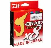 Daiwa J Braid Grand x8 150m Multi Colour PE Fishing Line - Choose Lb BRAND NEW