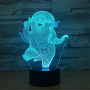 Huppah 3D Illusion Night Light 7 Colors Change Touch Lamp for Bedroom Gift