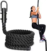 Get Out! Workout Fitness Training Climbing Rope in Black – Battle Rope for Kids & Adults Outdoor & Indoor Gym Exercise