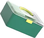 TOVINANNA 1pc Box Plastic Storage Medicine Box First-aid Kit Make Household Medicine Case First Aid Case Travel Medicine Kit Toolbox Book Safe Travel First Aid Kit Money Safe Car Kit Green