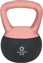 Primasole Soft Kettlebell 5lbs Shook Resistance base. Anti Slip hand Kettlebell weights for Women and Men -Home workout Kettlebells dumbbells for strength and safety.