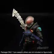 Handmade 1/18 Cyberpunk Metal Short Knife Weapon Model For 3.75'' Action Figure
