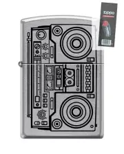 Zippo 82284 vintage boom box music radio stereo Lighter + FLINT PACK