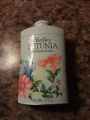 Vintage NEW Yardley PETUNIA Perfumed Talc Tin 3.5 Oz.