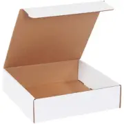 11 1/2" X 11 1/2" X 3 3/4" White Literature Mailers (50 Per Bundle)