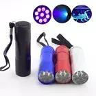 Ultra Violet Aluminum 9Led Flashlight Blacklight Money Detector AAA UV Torch 395