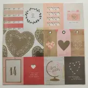 Recollections/Crate Paper Kiss Kiss Knock-Off 12x12 Valentine FoilDesigner Sheet