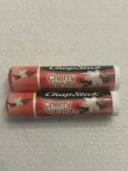CHAPSTICK CHERRY VANILLA Flavor Lip Balm Lot of 2 New & Sealed