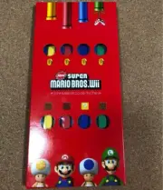 Club Nintendo member NEW SUPER Mario Game original Wii Strap Set Japan F/S