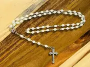 Luminous Rosary Necklace Glow Light In Dark Beaded Rosary For Catholic Prayers