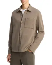 Vince Sueded Jersey Button Front Shirt