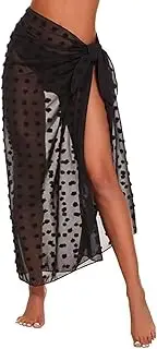 [TINGJUNN] Women's Bikini Sheer Scarf,Chiffon Beach Wrap Skirt Swimsuit Long Bikini Wrap Shawl Scarf