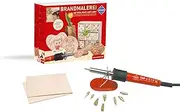 Pebaro 0269 Pyrography Craft kit: Pyrography, 6 Burning Tips, 3 Burning Stamps, 2 Wooden Plates, Pyrography, Wood Burning, Writing, Drawing on Wood, Cork etc., Crafts, Medium