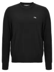 [Dsquared2] Dsquared2-Crewneck Maglioni Nero-Uomo XXL