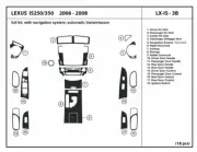 Carbon Fiber Dash Trim Kit for Lexus IS250/350 2006-2008 with navigation system (for: Lexus)