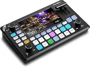 FoMaKo 4K HDMI Video Mixer Switcher, 5.5 Inch FHD LCD Screen, 4-Channel HDMI Live Streaming Switcher, 4K 60FPS Input, 1080p 60FPS Output, Support PTZ Controller,KC602