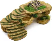 Turtle Basking Platform Reptile Terrarium Hideout Tortoise Resin Rock Hide Cave