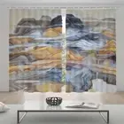 Mountain Clouds And Mist 3D Blockout Photo Print Curtain Fabric Curtains Window
